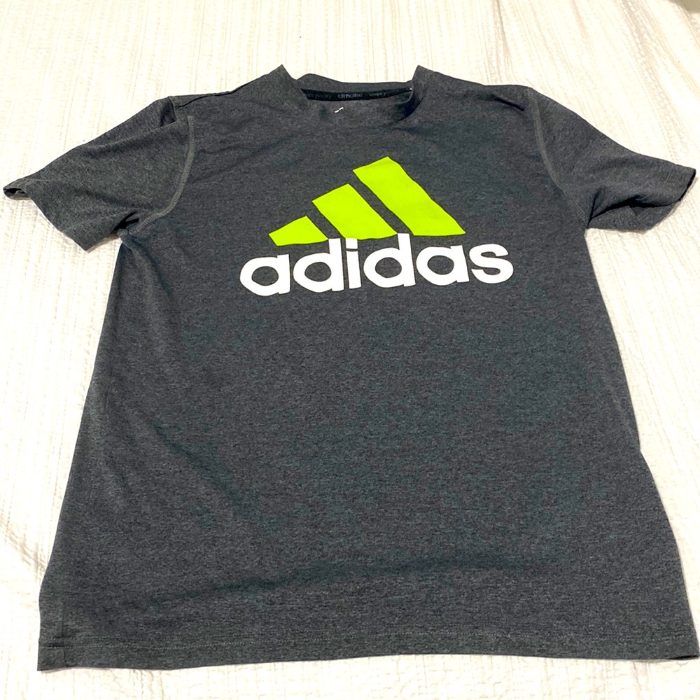 Adidas Grey Climalite T-Shirt (size kids large)